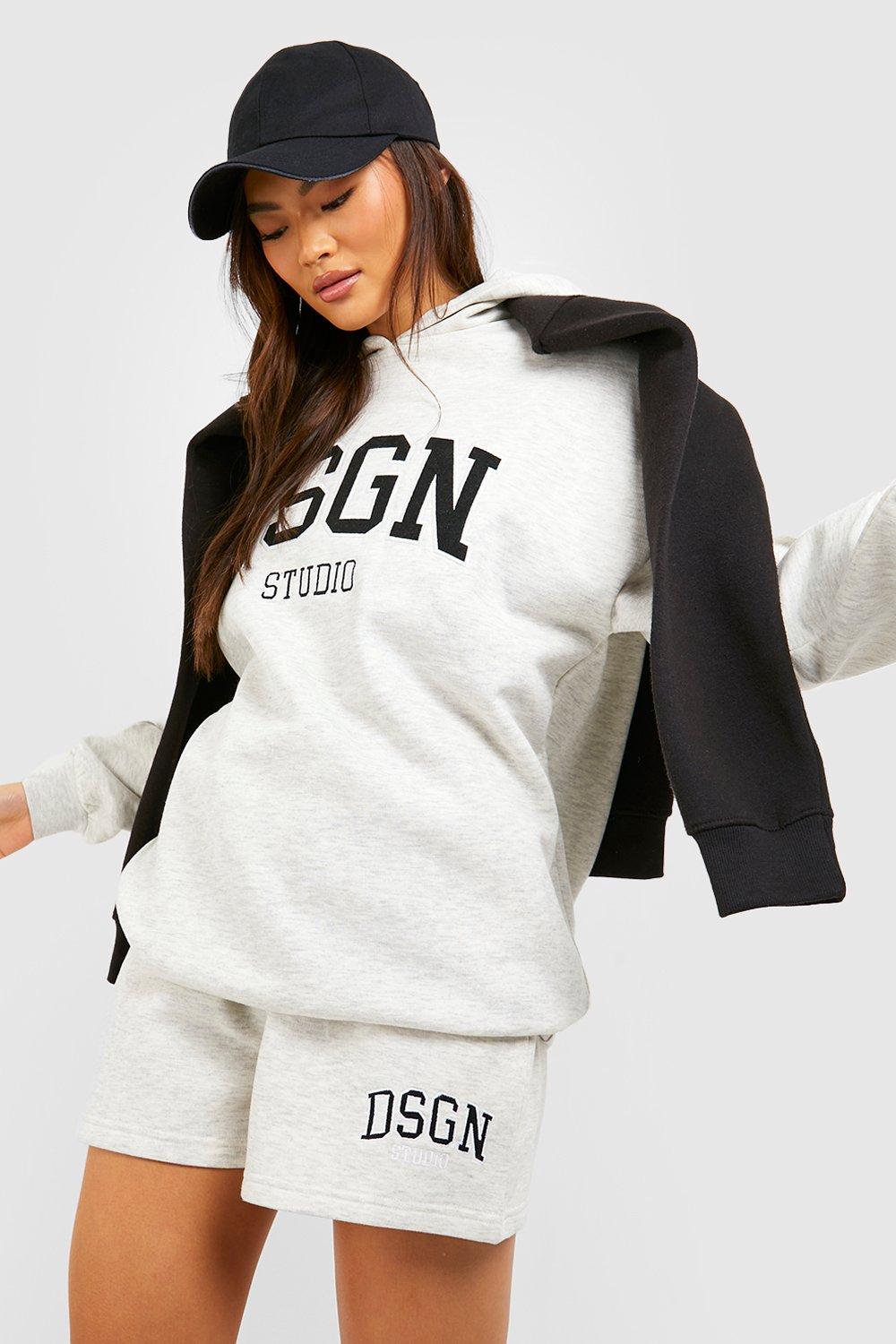 Women's Dsgn Studio Applique Embroidered Oversized Hoodie | Boohoo UK